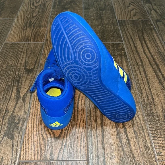 Mens Adidas HVC 2 Royal Blue - Solar Yellow Wrestling Shoes Sz. 12 - Picture 3 of 3